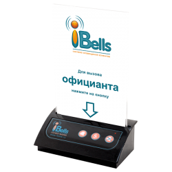 iBells 306 - кнопка вызова с тейбл тентом (чёрный)